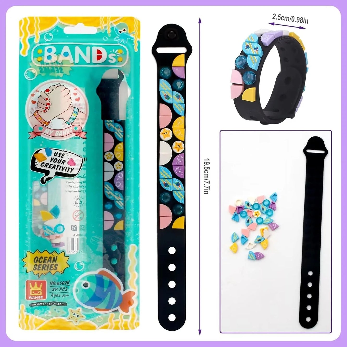 10312 Dots Bracelet Kids, Building Blocks Bracelets, DIY Creative Bracelet Making Kit, Friendship Bracelets 29 pcs