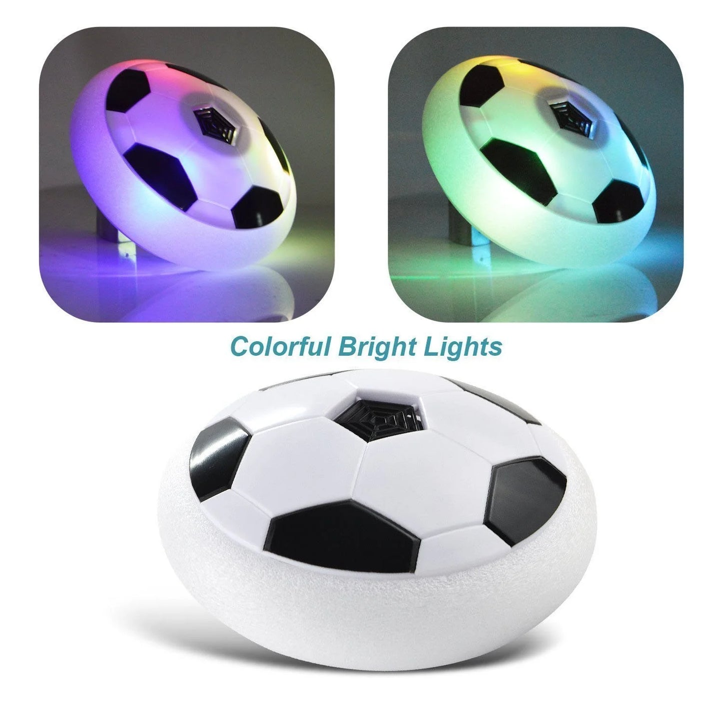 B04 Football with Powerful LED Light and Foam Bumpers for Indoor Games