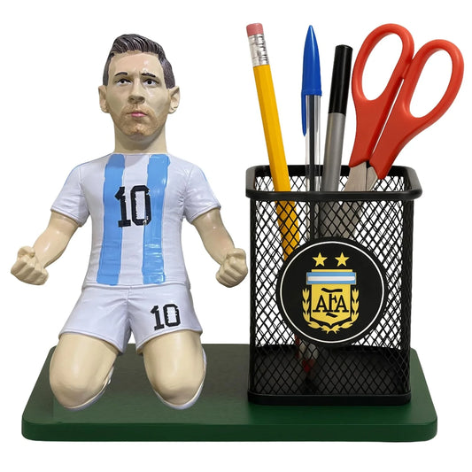 HBC-188830 Messi Pen Pencil Stand | Football Player Pen Pencil Holder for Desk Study Table