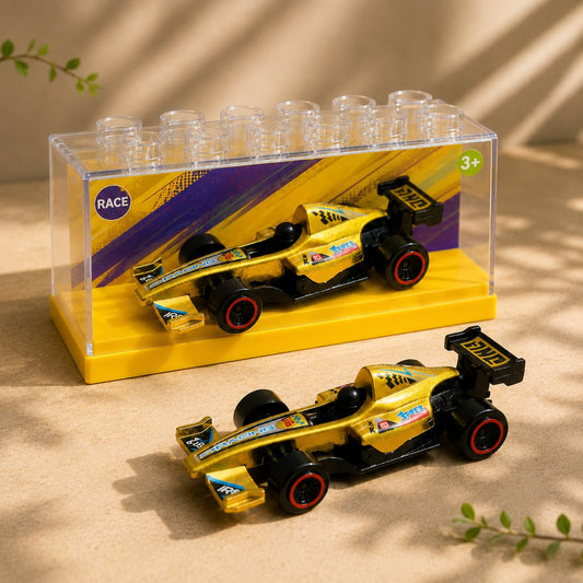 64222 Premium Die Cast Toy Racing Car for Kids, Formula Style Alloy Metal Model with Realistic Open Wheel Design, Gift for Boys and Car Collectors