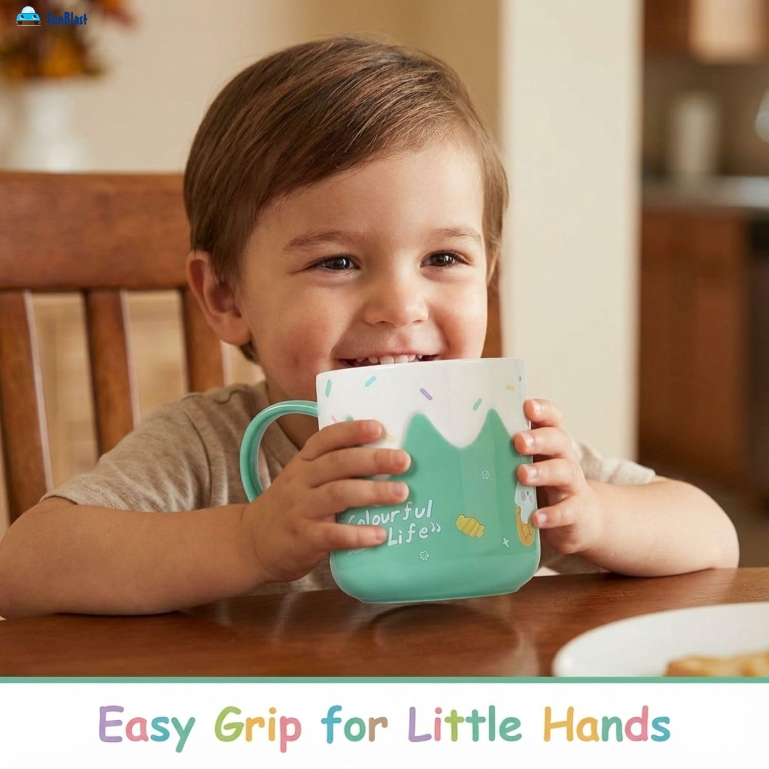 3007 Milk Mug for Kids – 420 Ml; Unbreakable Mug for Kids, Milk Mugs for Kids Unbreakable - Milk Drinking Cup for Kids {Multicolor}