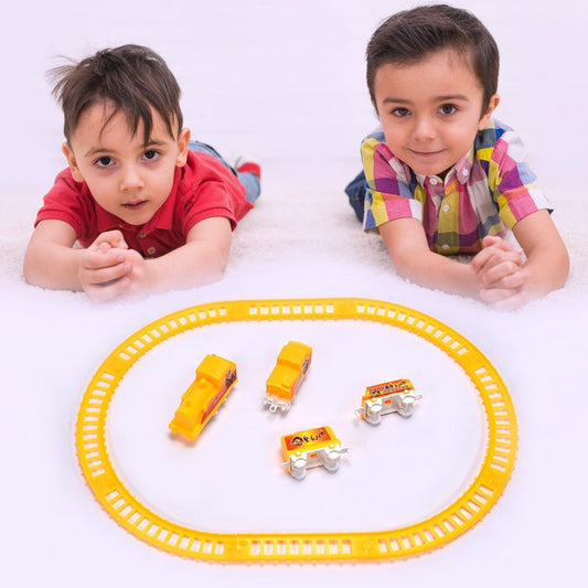 CR2210 Toy Train Set | Classic Mini Railway with Tracks, Lights & Sound | Educational Electric Train Toy for Boys & Girls
