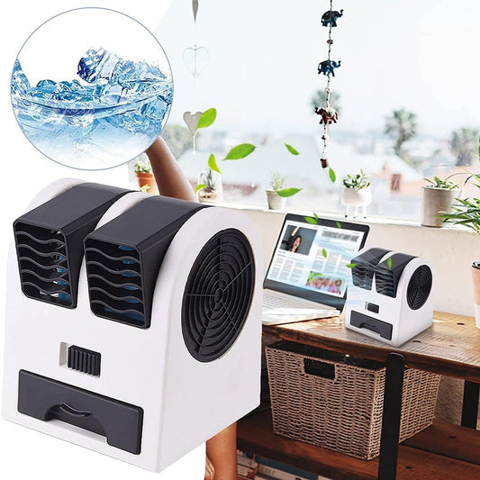 F001  Mini Air Conditioner & Humidifier | Portable Air Cooler Fan for Personal Space | Easy Way to Cool Any Space at Home or Office {Multicolor}