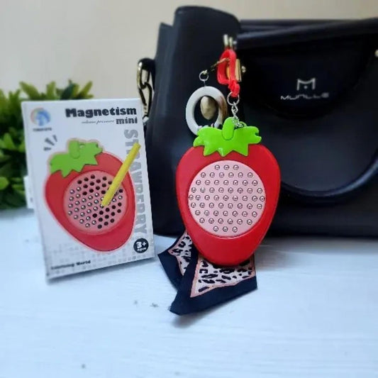 10490 Cuddles Fruit Shape Magnetic Dot Board for Kids | Compact Travel-Friendly Magnet Board with Stylus