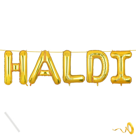 21259 Haldi Foil Balloon Just Party Haldi Theme Foil Balloon