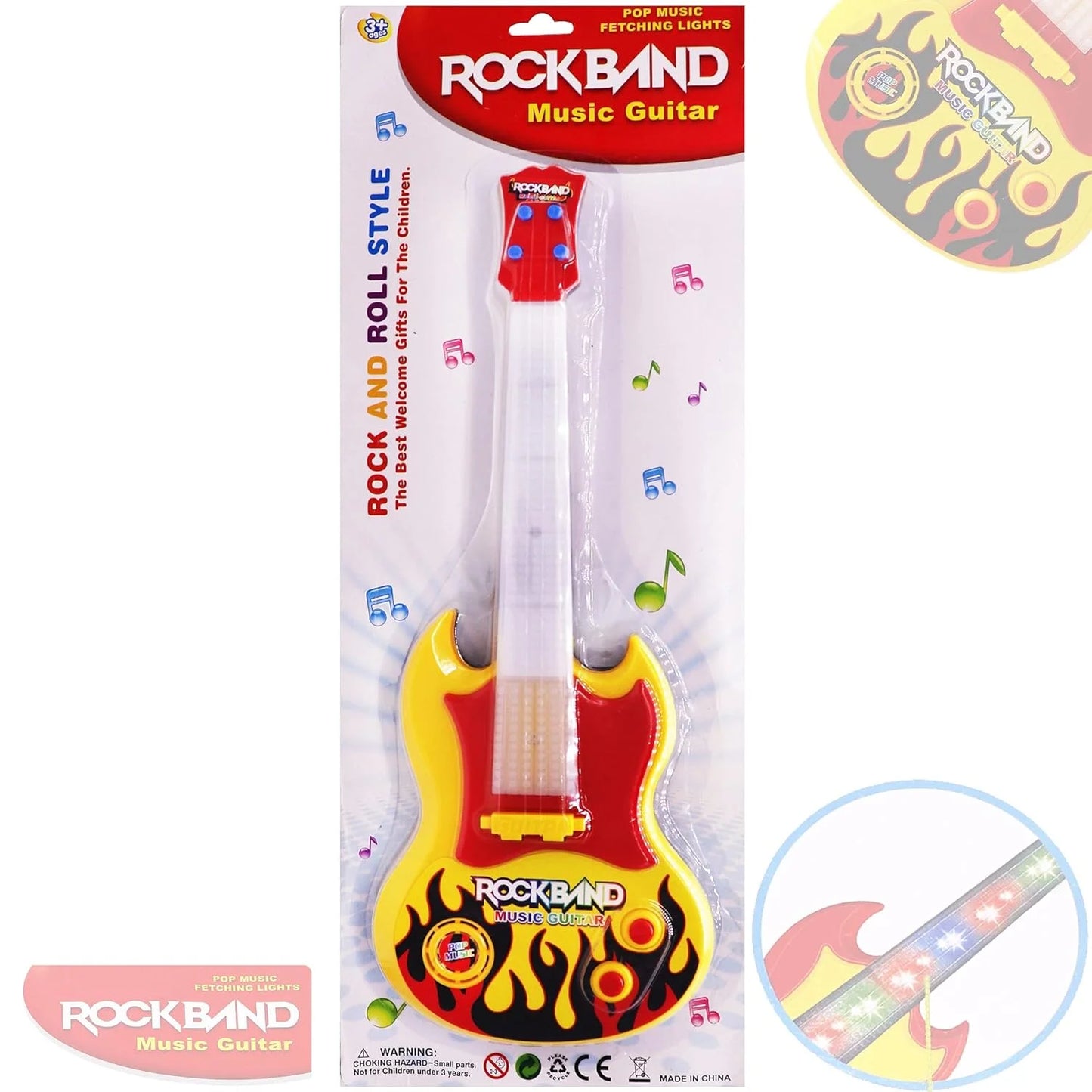 919-A2 Rockband Music and Lights Guitars Toys