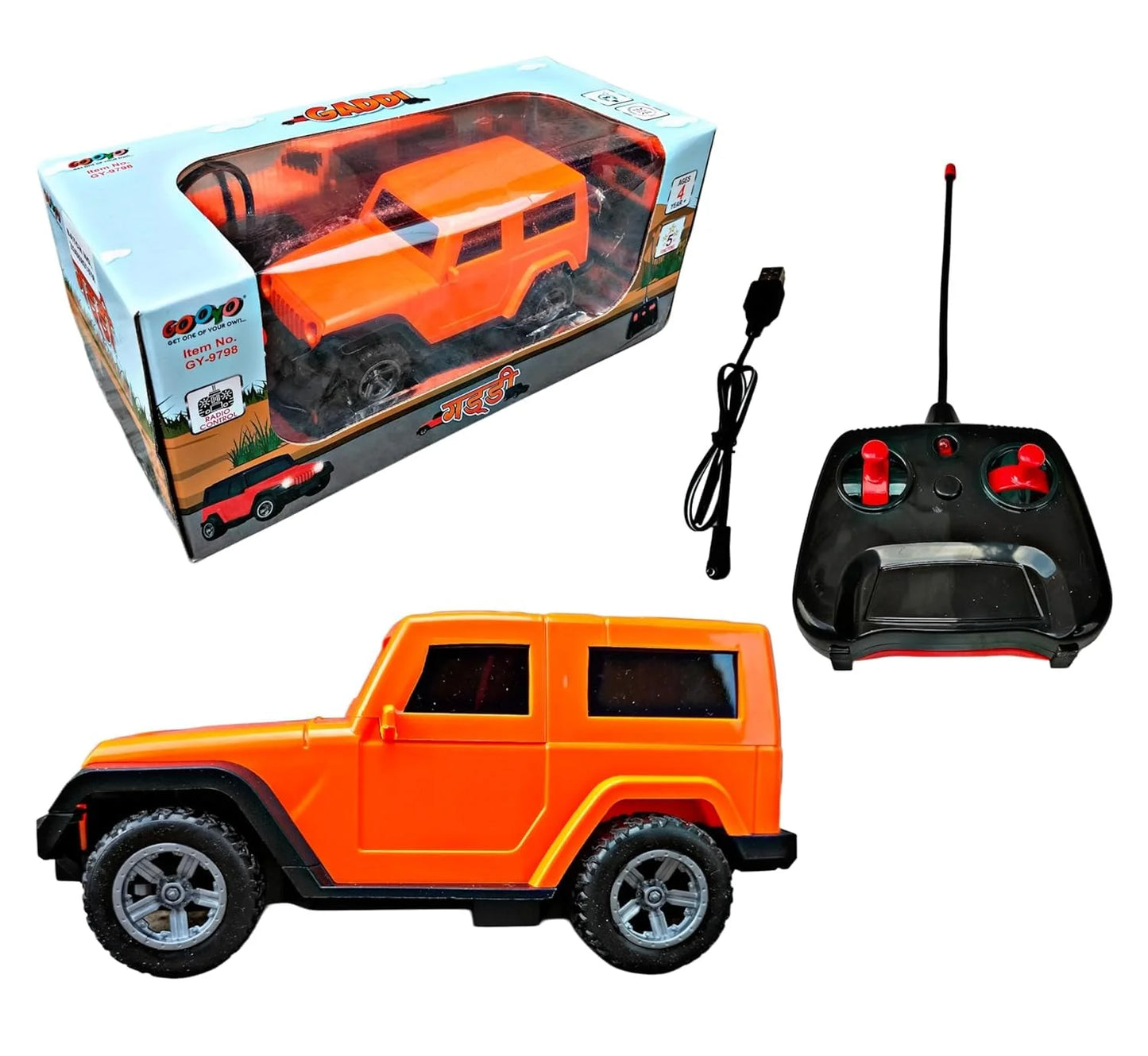 9798 Remote Control Thar Car for Kids | Rechargeable Off-Road Thar Gaddi Toy RC Thar Car with Remote {Multicolor}