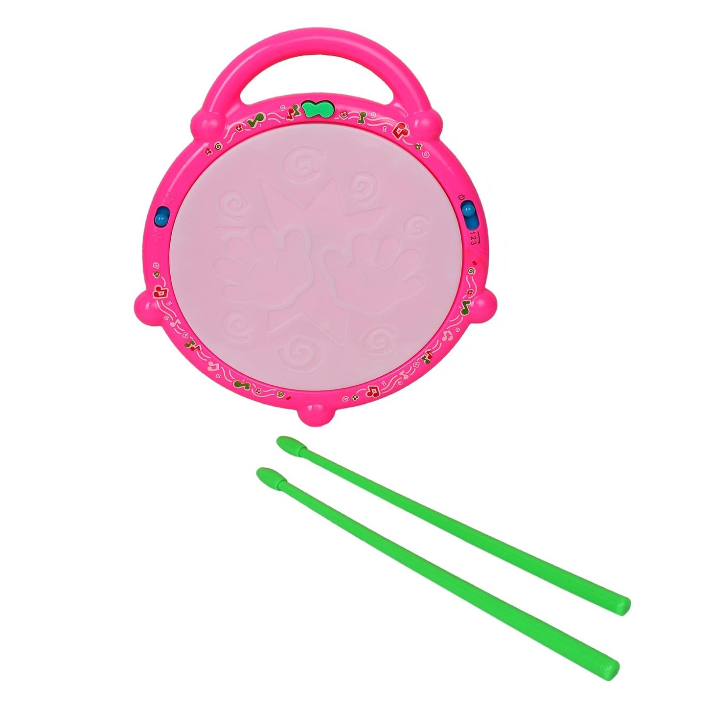 Ak-362 Flash Drum with 3D Multi Colour Light and Music for Kids