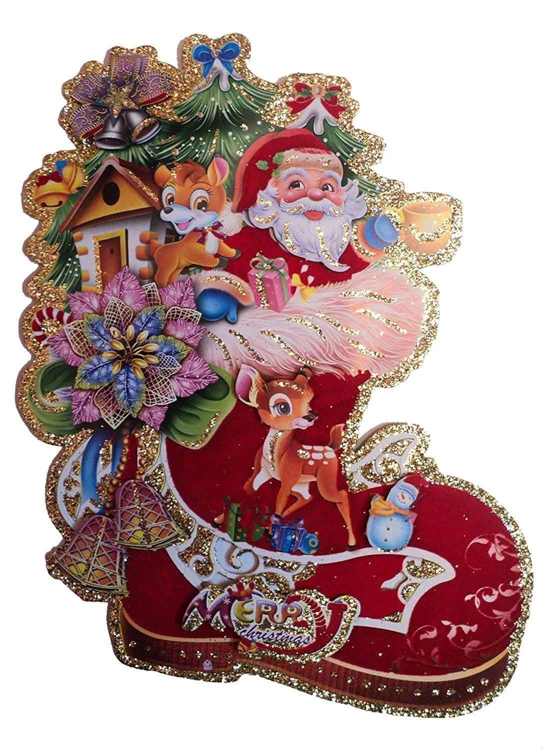 10046 Christmas Decoration Wall Stickers Random