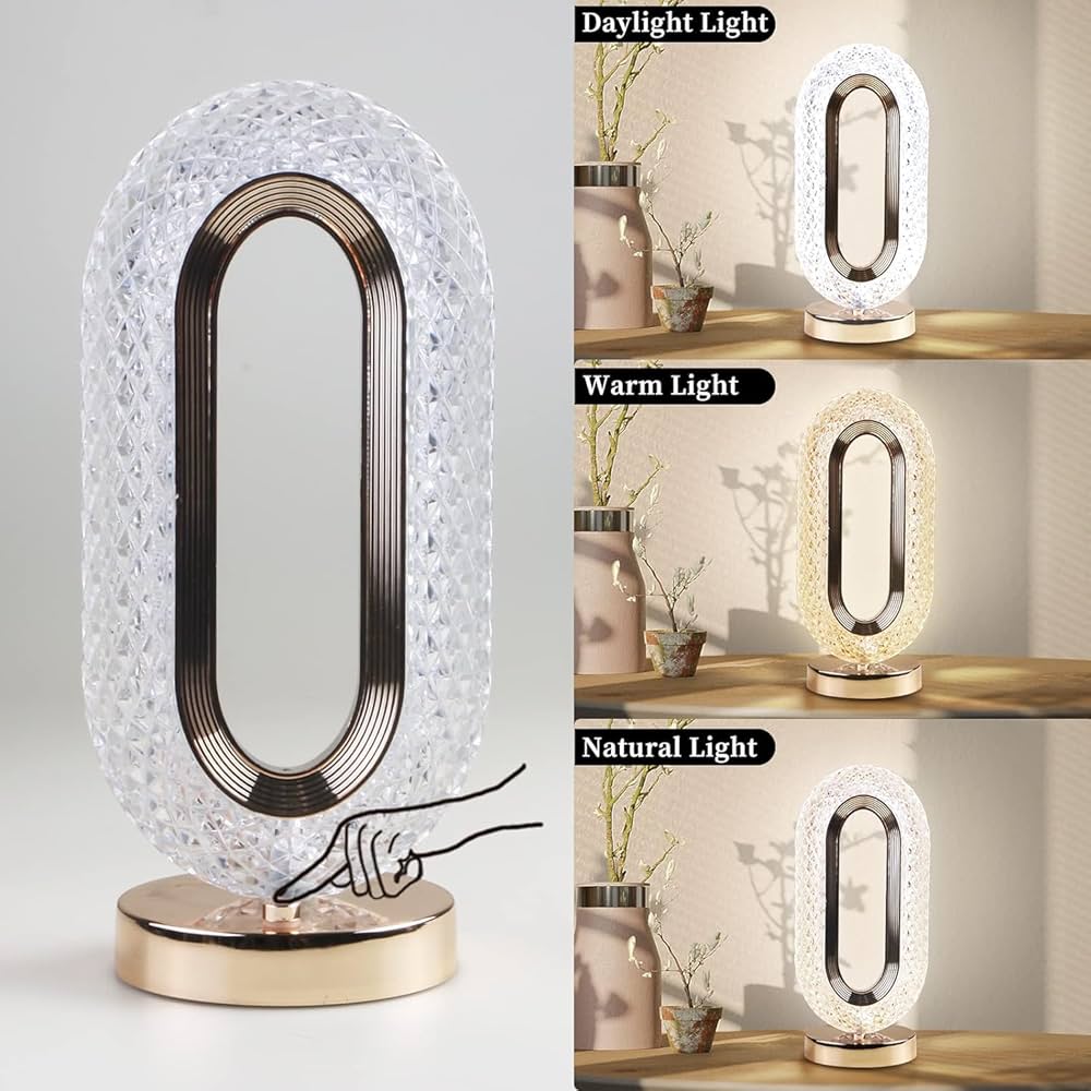 7010 Crystal Table Touch Lamp