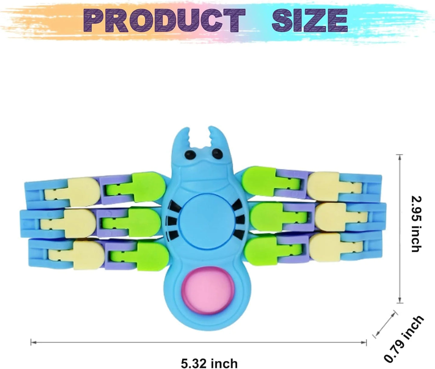 10324 (6 pcs) Fidget Spinners, Transformable Chain Spider Fingertip Toy, Gyro Fidget Sensory Toys, Stress Relief Fidget Toy for Kids Adult