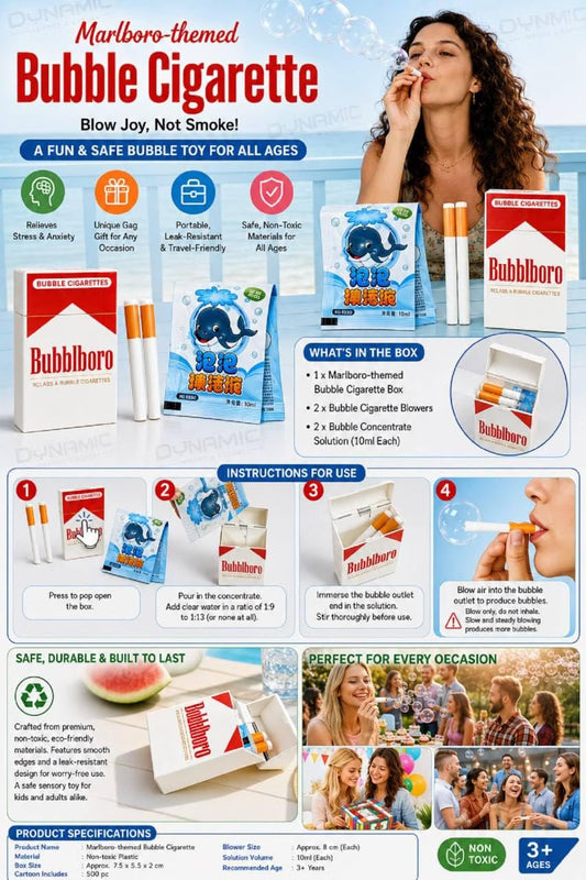 21188 Bubble Cigarette Toy Kit | Fake Cigarette Bubble Blower | Cigarette Box Bubble Maker | Funny Mini Bubble Puff Stick Toy | Soap Bubble Blowing Toy for Parties, Cosplay & Novelty Gifts