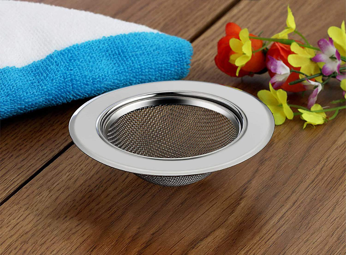 11207 Stainless Steel Sink Strainer Kitchen Drain Basin Basket Filter Stopper Drainer/Jali