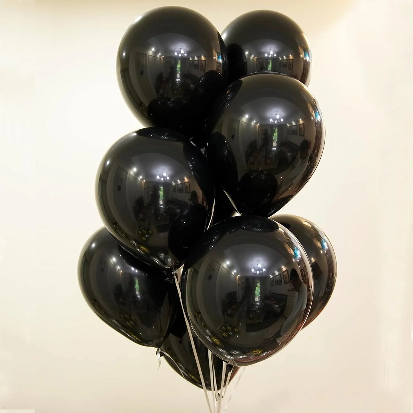 2082 (50pcs) black Metallic Balloons