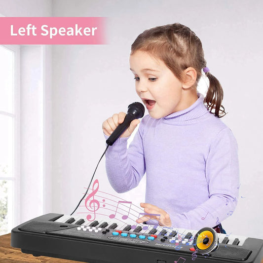 630A1 61 Key Electronic Musical Piano Keyboard with LCD Display, Adapter, Microphone Big Fun 630 A1 – Multicolor