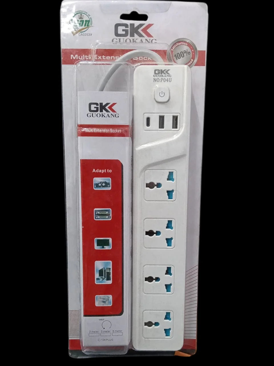 10428 GKK Multi Extension Socket 250V {4 plug}