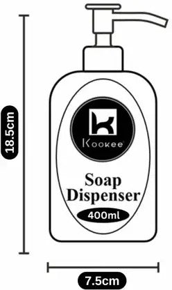 11135 Clear Glass Soap Dispenser, Liquid Hand Soap Dispenser Bottle with Pump for Bathroom, Wash Basin, Handwash Liquid Bottle {Multicolour}
