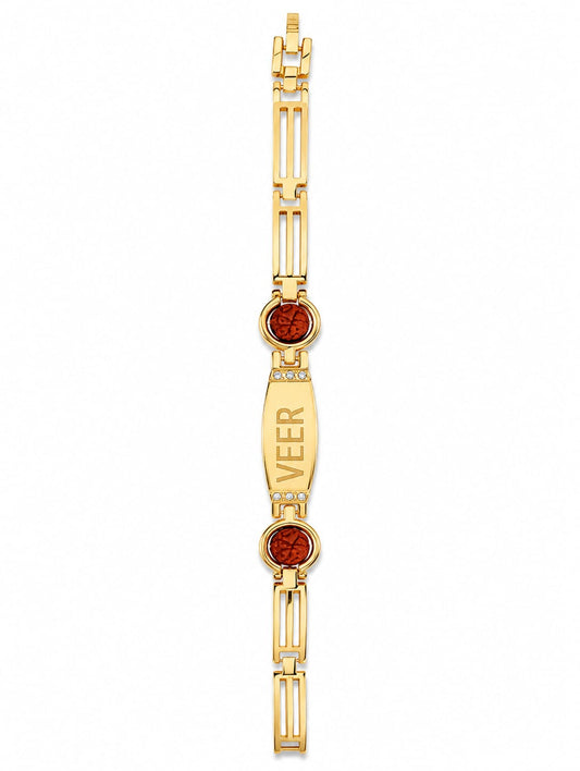 20805 Rudraksha Veera Rakhi Bracelet for Men  Spiritual Jewellery for Daily Wear & Festivals