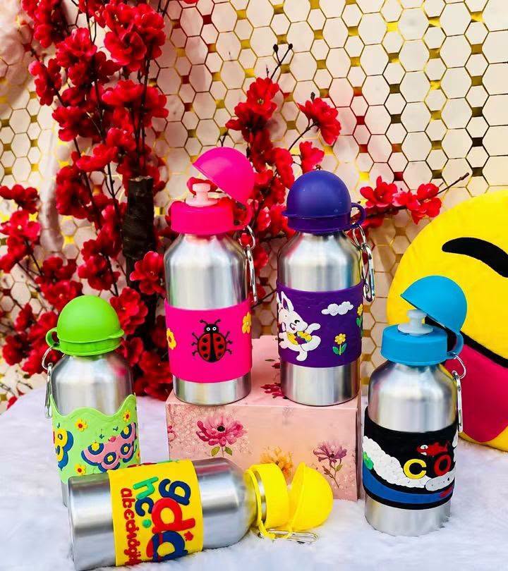 21121 Water Bottle Set for Kids Girls | Kids Water Bottles Craft for Kids Boys | Kids Girl Sipper Water Bottle for School Birthday Gift for Girls Kids