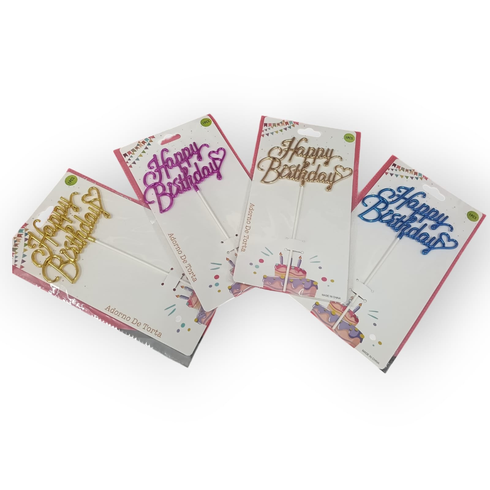 20205 Happy Birthday Acrylic Cake Topper – Gold Finish Cursive Script, Premium Cake Decoration for Birthday Cakes, Desserts & Party Celebrations (Random Color)