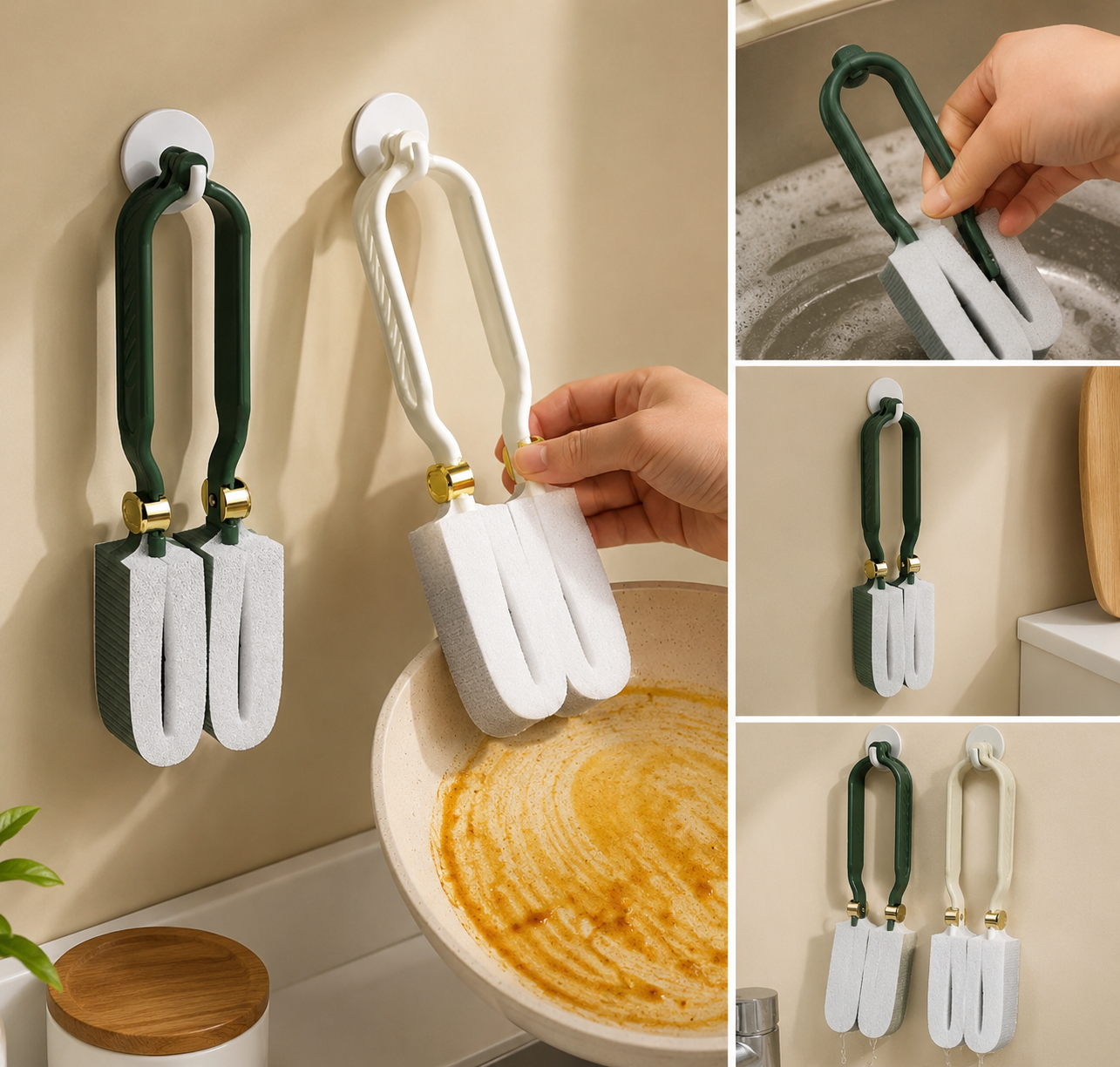 HX8860 Sponge Cleaning Brush Multicolor