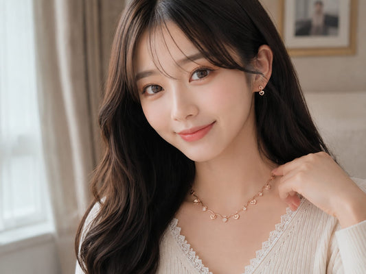 21183 Rose Gold  Necklace heart shaped diamond included