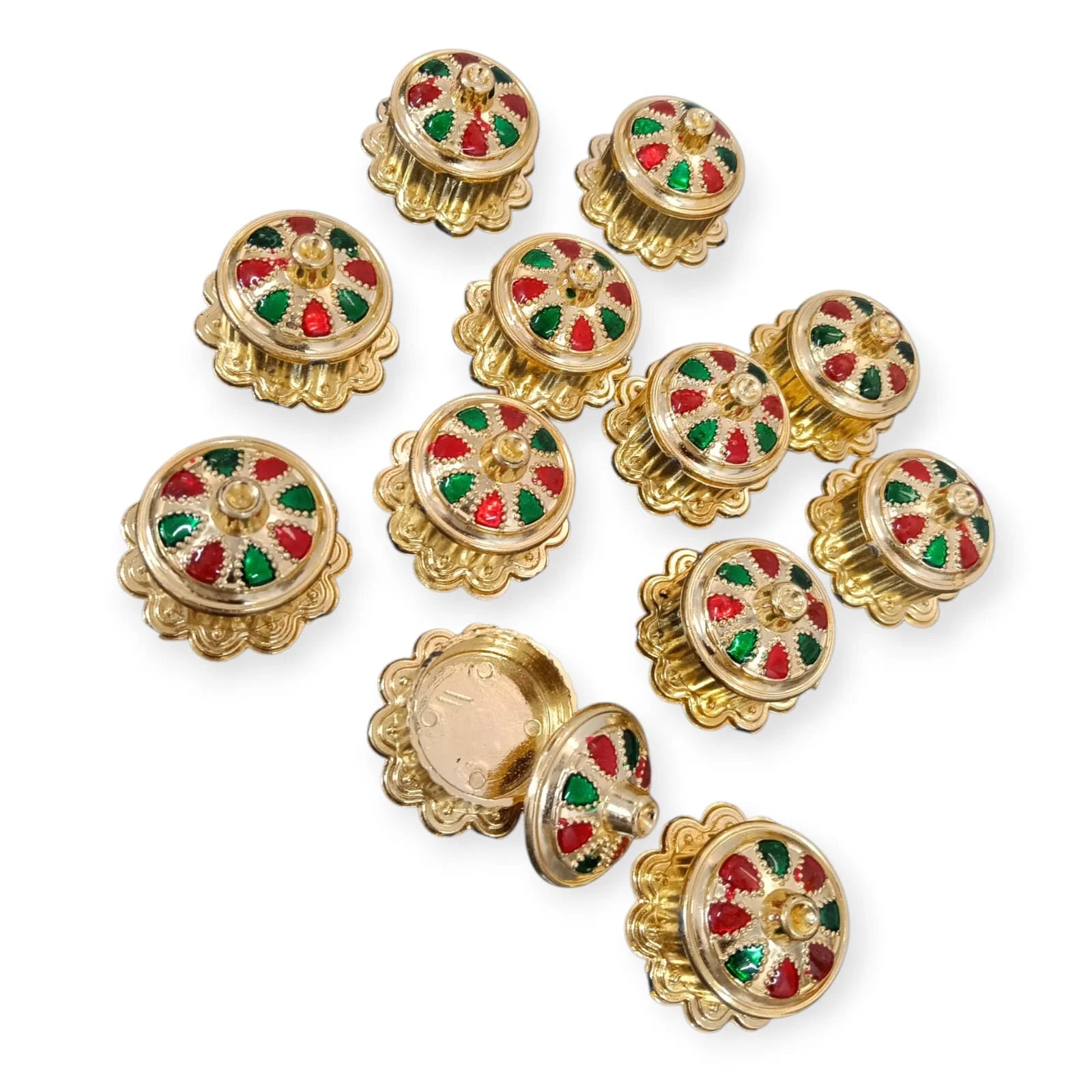 11341 Kumkum Container Set of 12 | Haldi Kumkum Golden Box for Gift