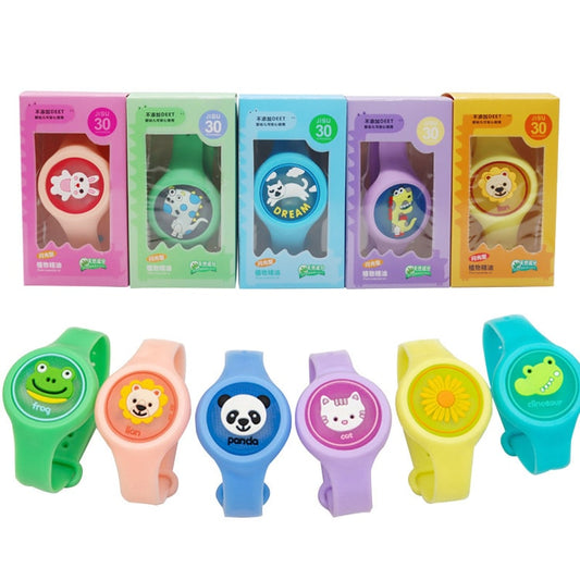 20846 Mosquito Repellent Watch for Kids – Reusable Wristband with Cute Cartoon Designs {Random Design}