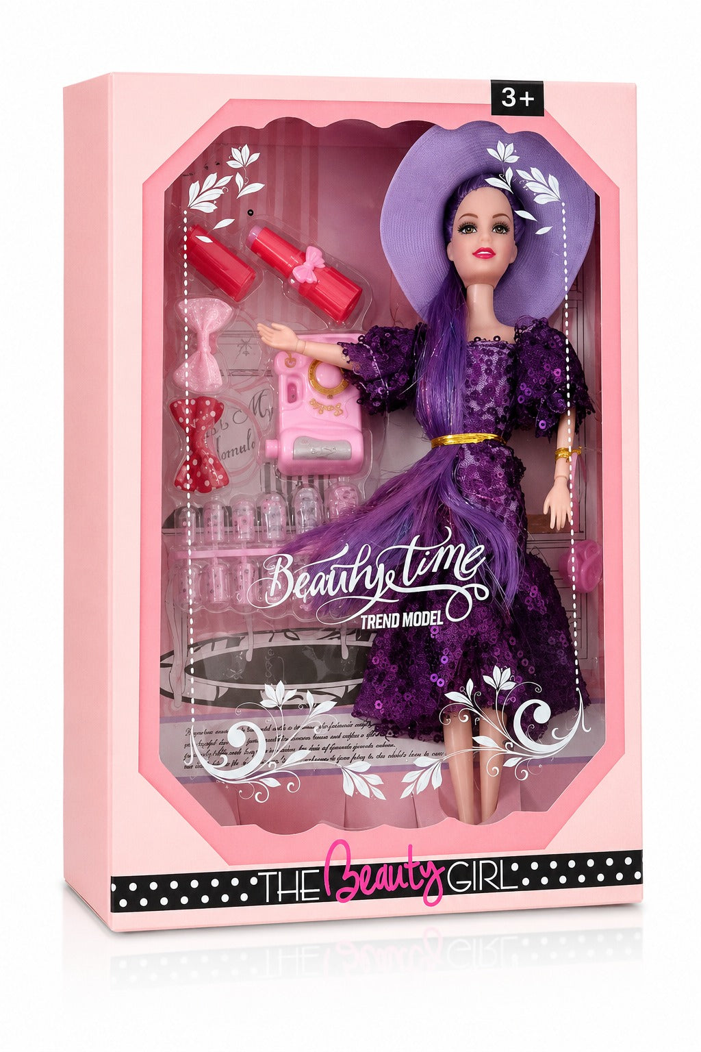 20961 Fashion Beauty Doll Play Set with Accessories for Girls | Pretty Dress & Long Hair Doll | Pretend Play Toy