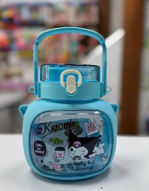 20023 Super Cute Kids Water Bottle with Strap | BPA-Free Sipper Bottle 500 ml Water Bottle {Multicolor}