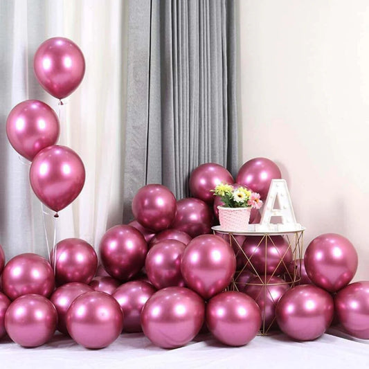2088 (50Pcs) Pink Chrome Balloons