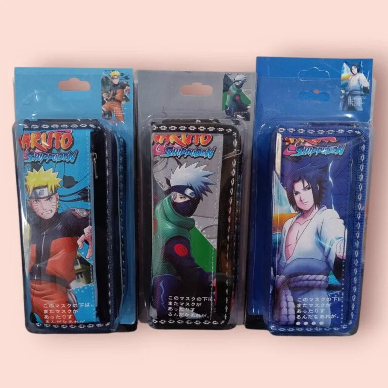 188985 Naruto Pencil Password Lock Pouch with 2 Compartments {Random Design}