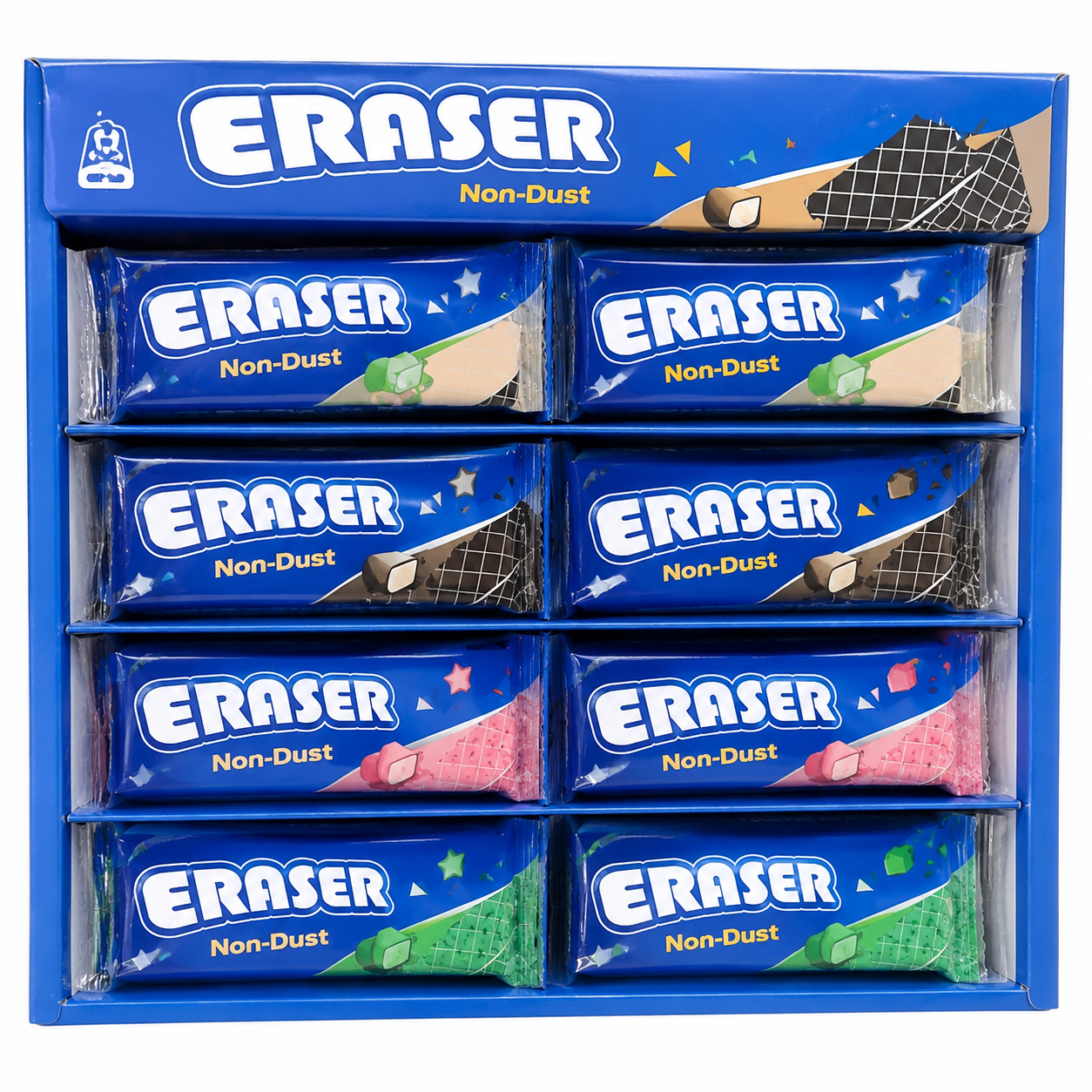 20926 Chocolate Shape Pencil Eraser for Kids, Non-Toxic Rubber, Cute Candy Design {Random Design}