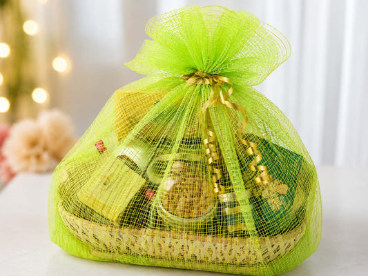 21062 Multicolour Glitter Tulle Net Fabric Roll for Gift Wrapping & Decoration