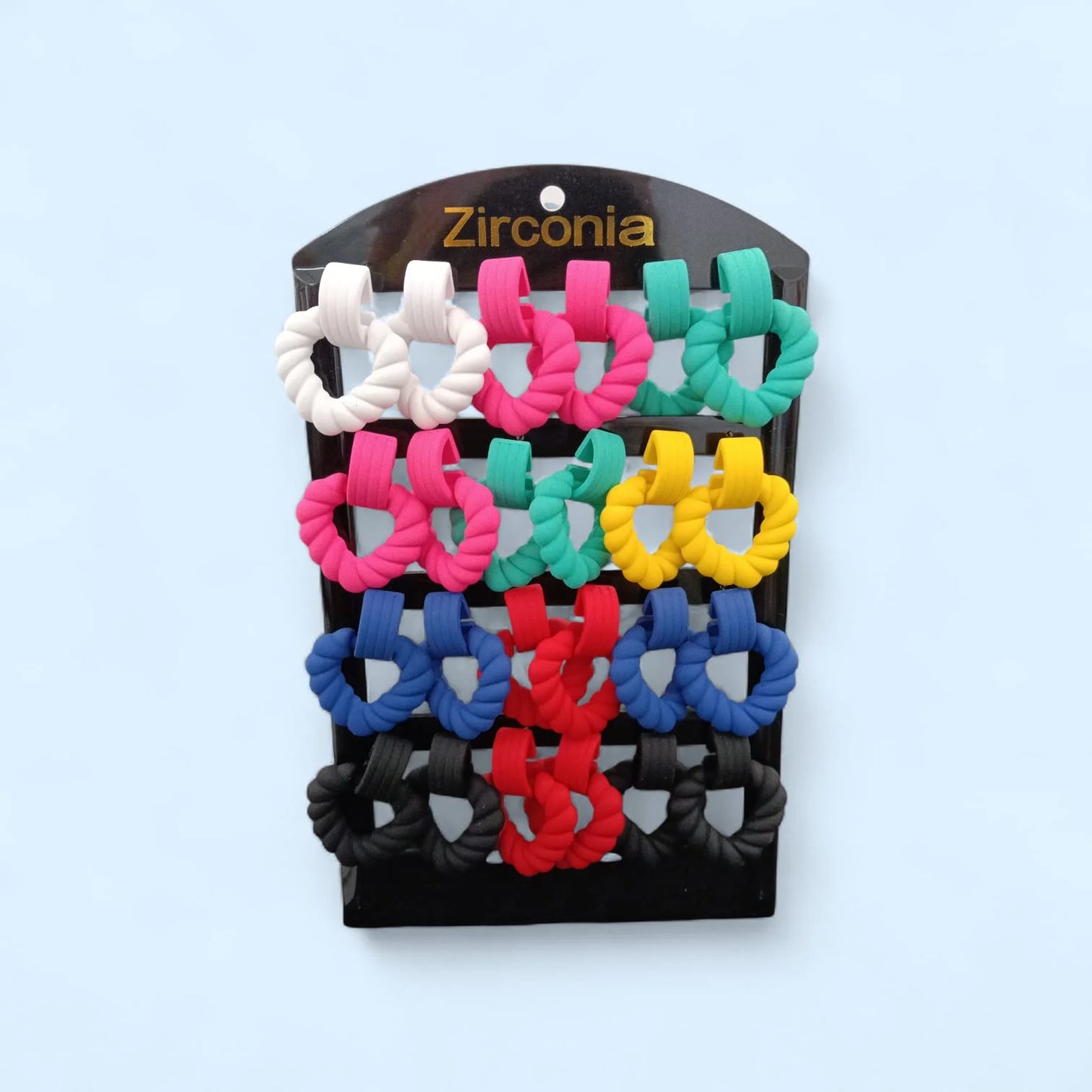 10800 Acrylic Neon Hollow Out Heart Dangle Earrings for Women {Multicolor}