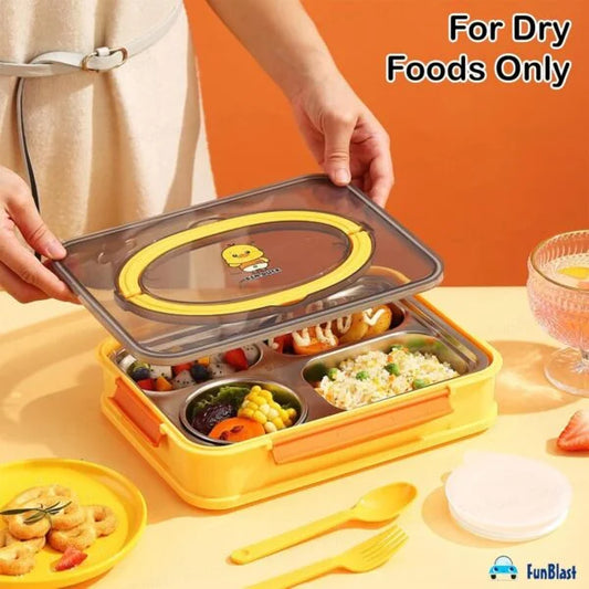 10654 Stainless Steel Lunch Box for Kids, Tiffin Box, Tiffin Box with Spoon, Lunch Boxes for Kids, Lunch Boxes for Office