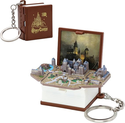 21235 TOPWAYS 3D Folding Pop-up Castle Keychain, Harry Potter Mini Decompression Toy for Children, School Bag Car Keychain and Harry Potter Gifts For Girls & Boys
