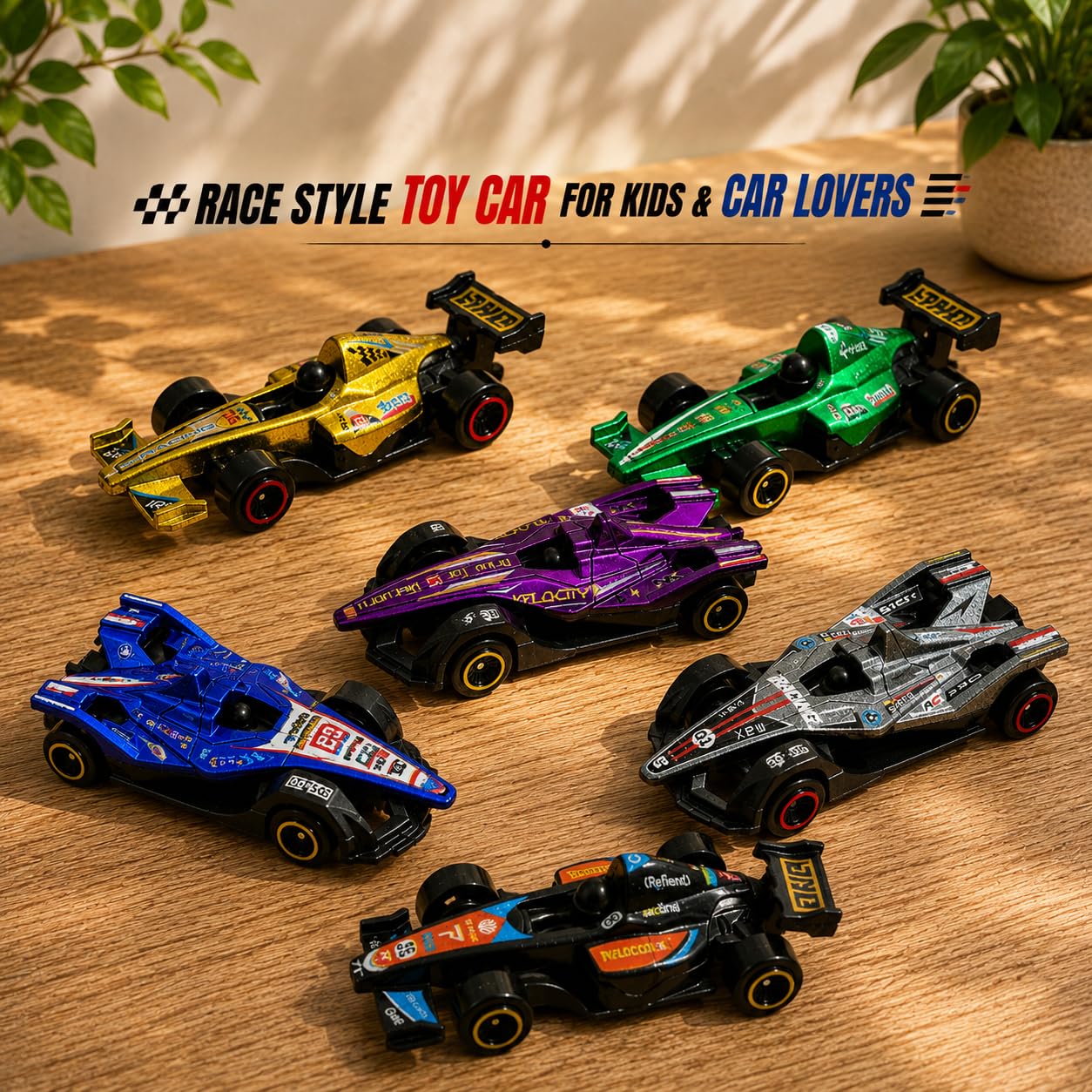 64222 Premium Die Cast Toy Racing Car for Kids, Formula Style Alloy Metal Model with Realistic Open Wheel Design, Gift for Boys and Car Collectors