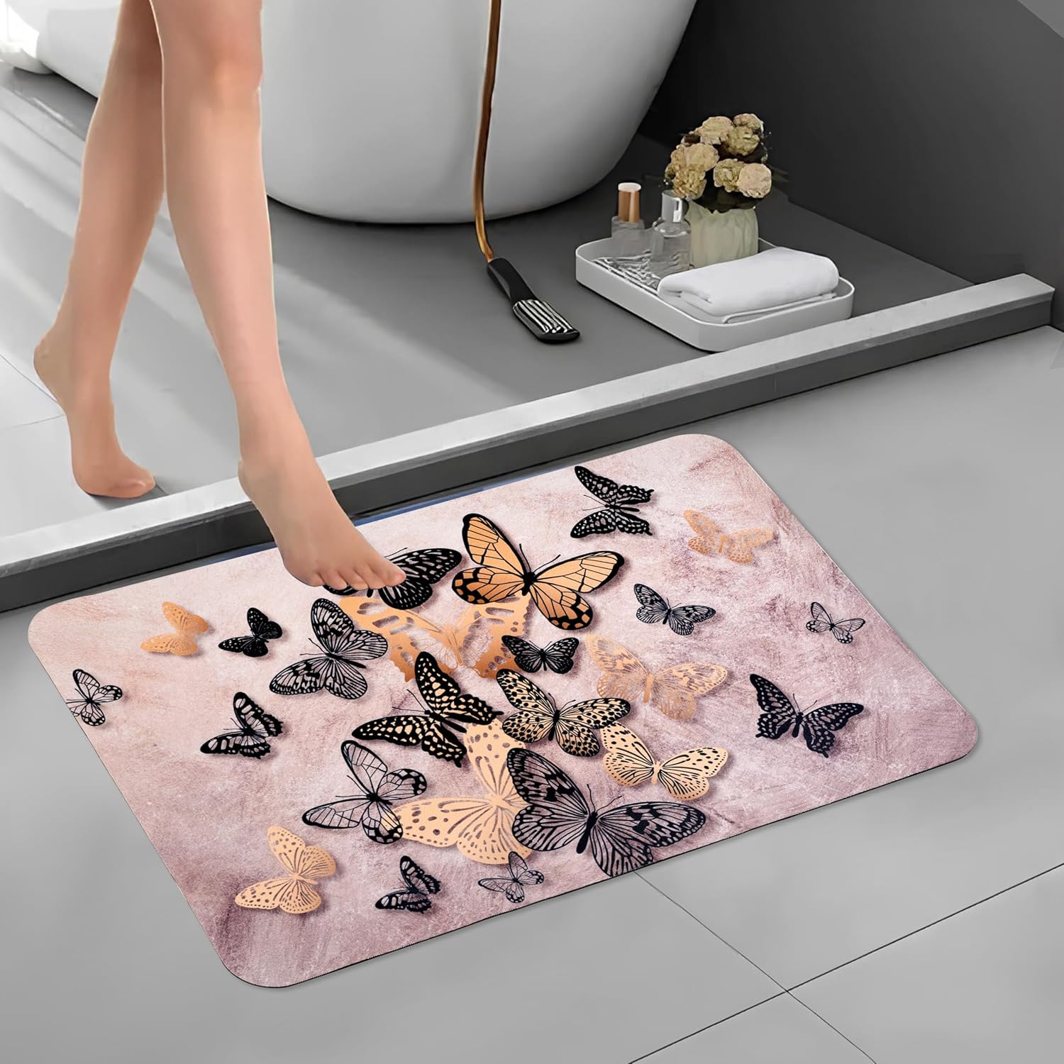 20453 Bathroom Rug  Floor Rugs For Entrance Area Vintage Carpet Floor Rug Door Mat Kitchen Rug Decorate European Style {Random Design}