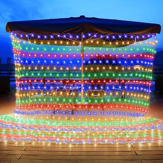 YGD-44  LED Net Mesh String Lights, 6.6Ft X 6.6Ft, 144 LEDs, 8 Modes Diwali Decor with Diwali Lights for Home Decoration! LED Diwali Light, LED Lights for Home Decoration (Multi Net Light)