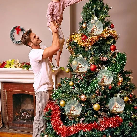 10043 Transparent Christmas Ball, Miniature House Ornament