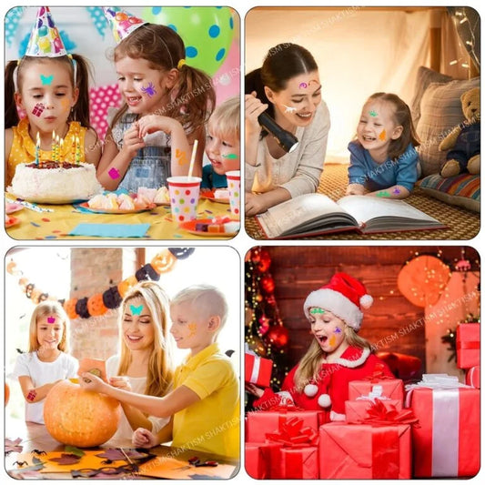 10318 Sketch and Sparkle Tattoo Pens Activity toy Set with Stencils for kids and all (PACK OF 6 MULTICOLOUR)