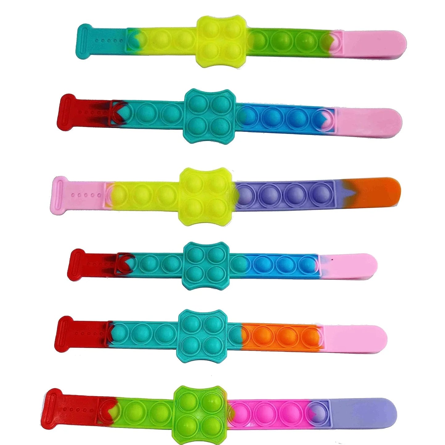 10807 Pop It Friendship Bands Wrist Bands Bracelets Rainbow Colour Random Design