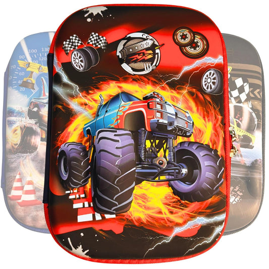 5978 Stationary Pen Pencil Pouch for Kids | 1PCs Monster Truck Hardtop for Boys and Girls Large Capacity Aesthetic Pencil Geometry Box | Cosmetic Printed Zip Pouch Case Birthday Gifts for Children