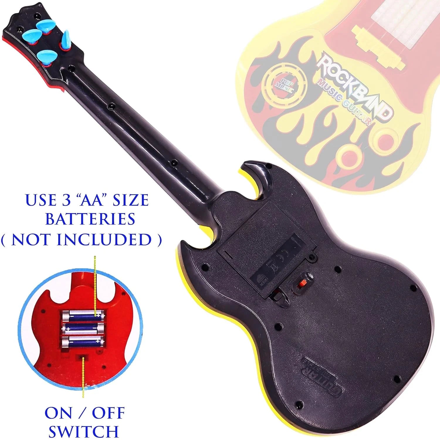 919-A2 Rockband Music and Lights Guitars Toys