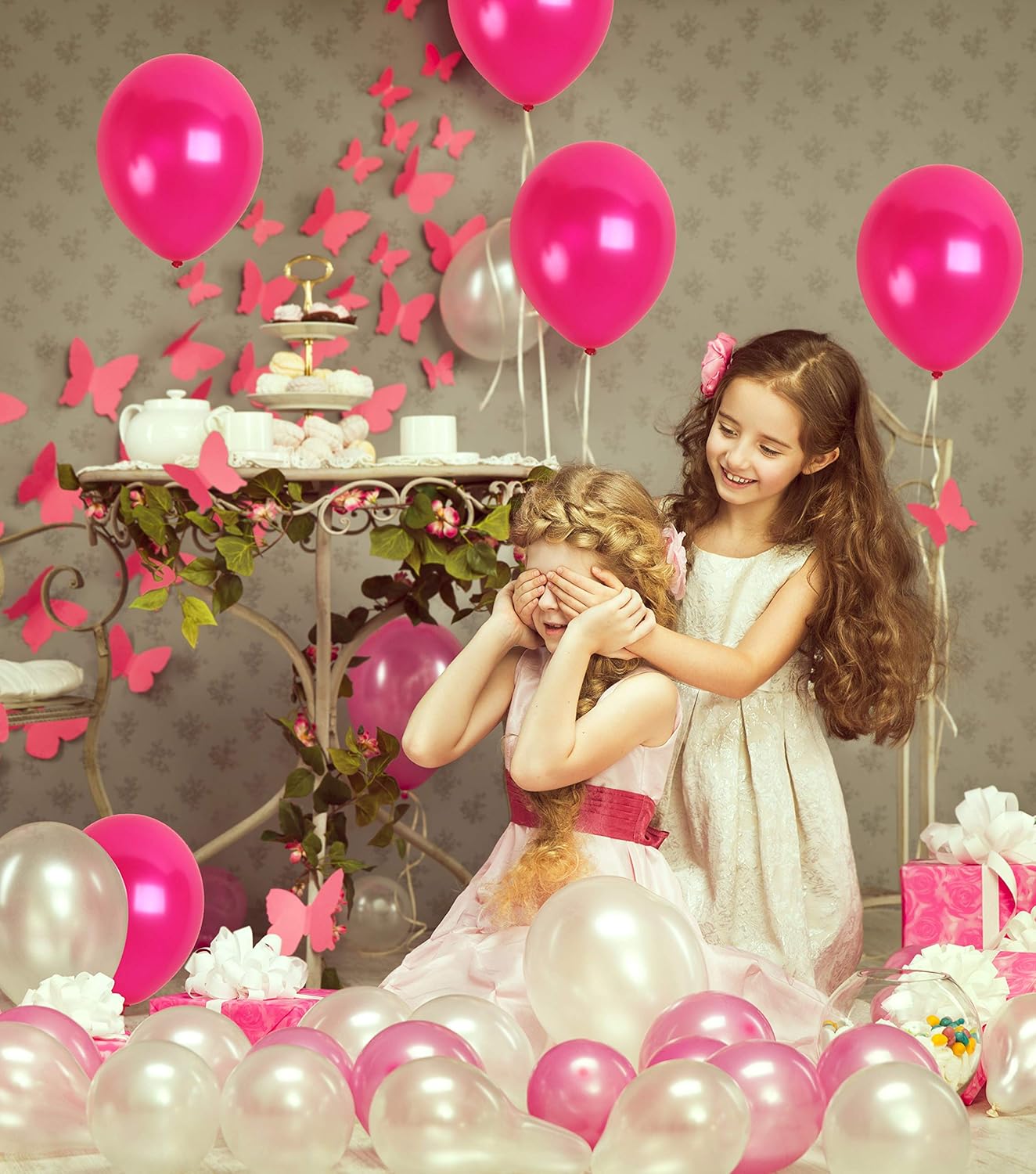 20455 (50 Pcs) Dark Pink Metallic Balloons