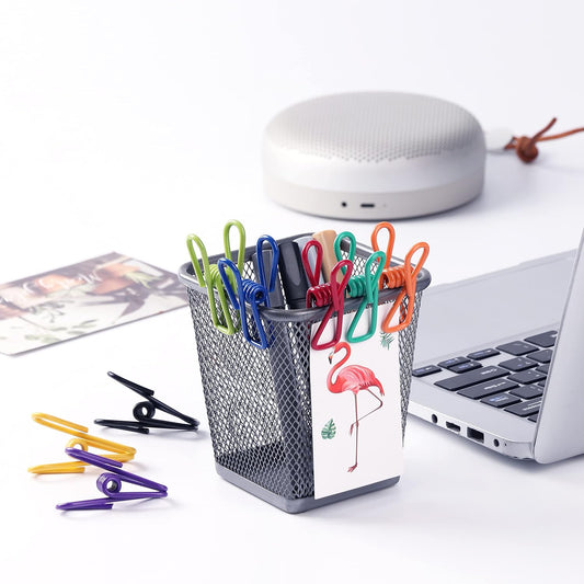 20172 {12 Pcs} Chip Clips, Utility PVC-Coated Steel Clip for Food Package, Chips Bag, Clothes, Parper