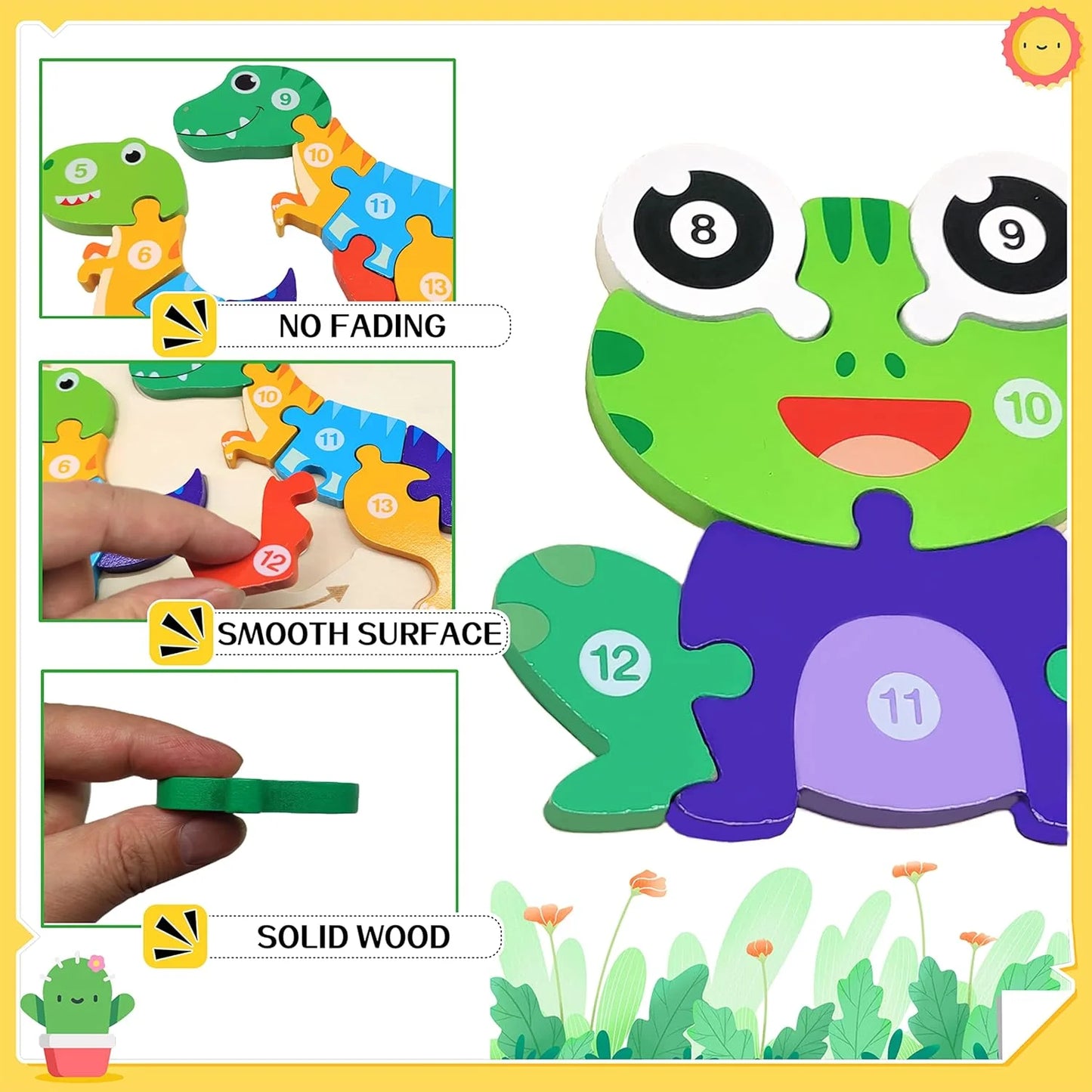 CN -14478 Animla random wooden Puzzle toy