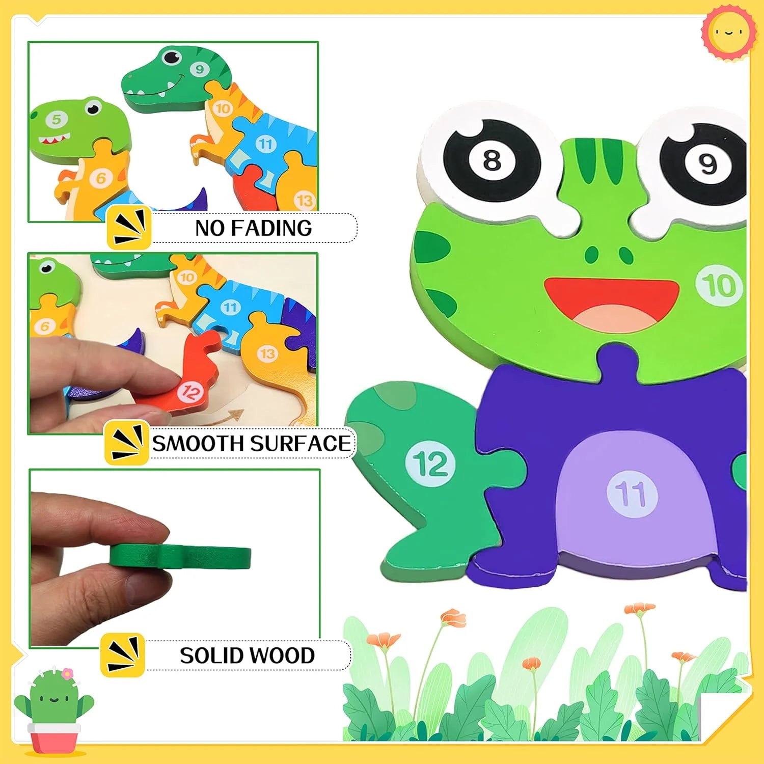 CN -14478 Animla random wooden Puzzle toy