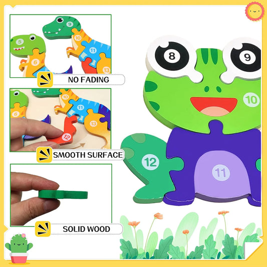 CN -14478 Animla random wooden Puzzle toy